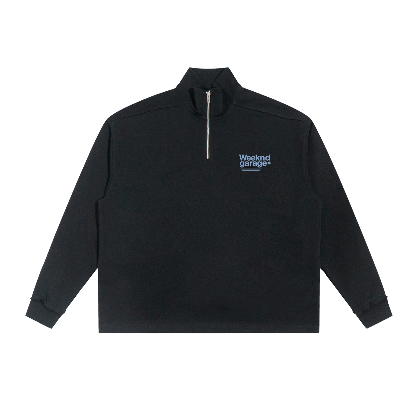 Half-Zip Rolled Edge Fleece Sweatshirt