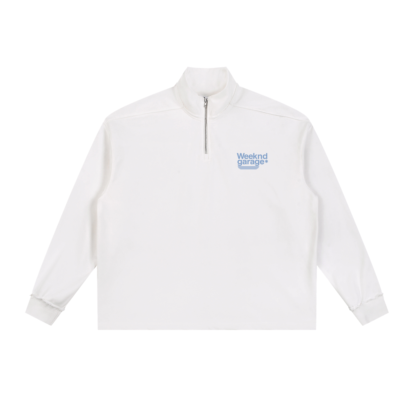 Half-Zip Rolled Edge Fleece Sweatshirt